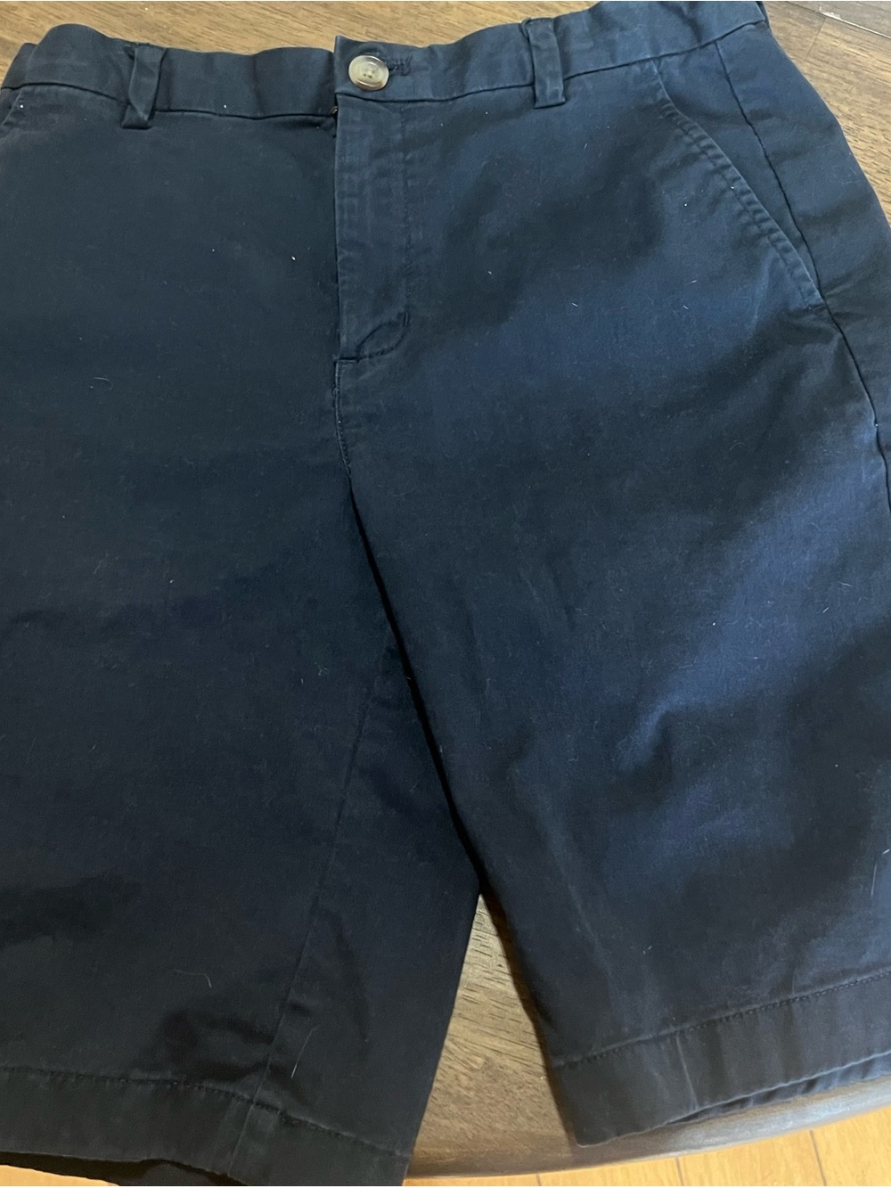 Vineyard Vines Boys Navy Flat-Front Cotton Chino Shorts Size 16